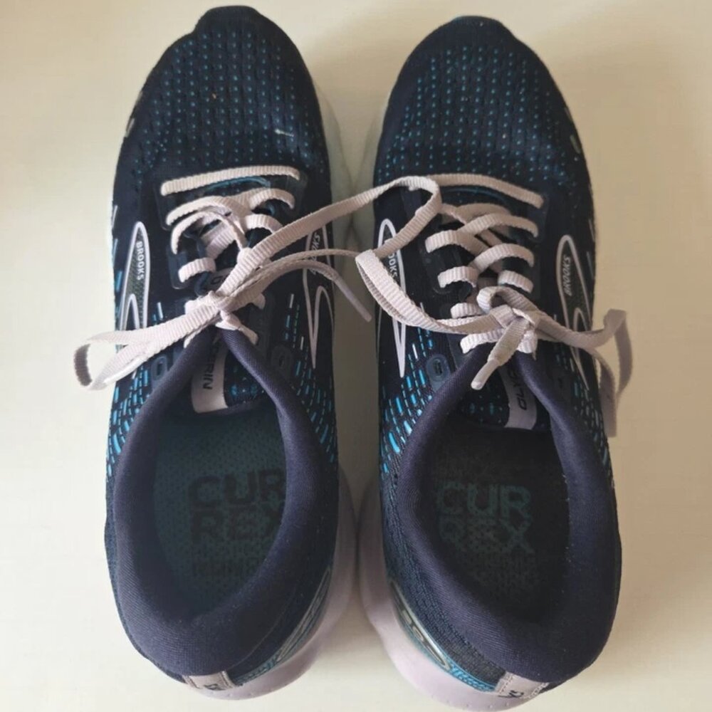 Brooks Glycerin Gts 20 Blue And Lavender Shoes Excellent Clean Condition! 9.5